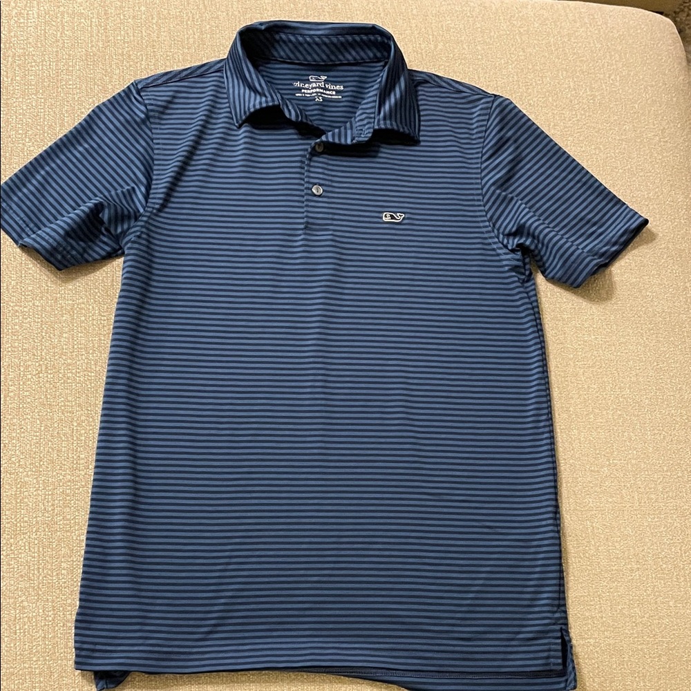 Men’s Vineyard Vines Navy Striped Polo Shirt
